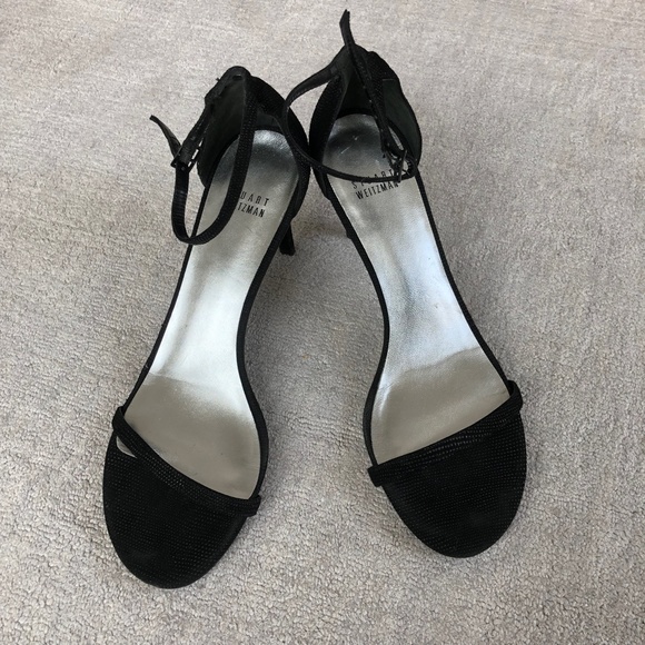 Stuart Weitzman elegant black suede with details sandals in great condition - Picture 5 of 9